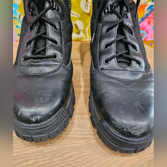 Men's Bates Enforcer Series Steel Toe Safety Protective Black Work Boots Size 12 - Picture 2 of 12